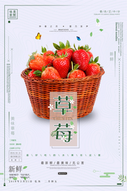 草莓采摘海报