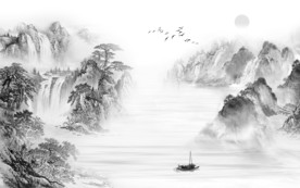 国画 新意境山水画 TIF分层