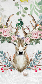 麋鹿 欧式玄关画 TIF分层