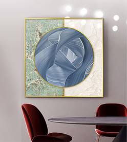 现代简约抽象金箔装饰画