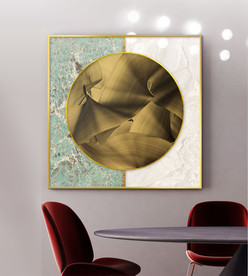 现代简约抽象金箔装饰画