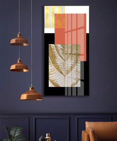 现代简约抽象金箔装饰画