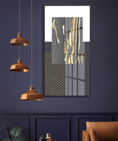 现代简约抽象金箔装饰画