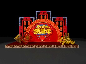 鼠年美陈3d模型源文件