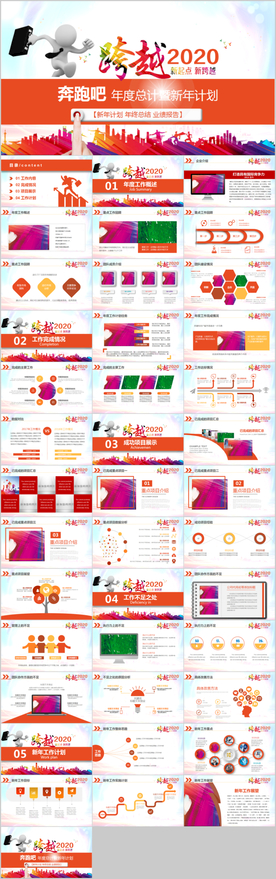 2020年终工作总结新年PPT