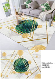 几何抽象圆点地毯