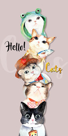 可爱卡通猫咪大眼萌装饰画玄关