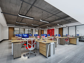 开放办公室设计效果图