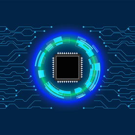科学技术集成电路微芯片矢量图