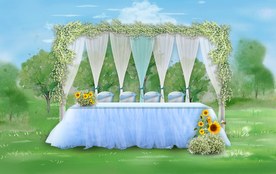 户外婚礼签到区