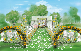 黄色婚礼仪式区