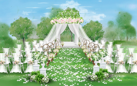 户外婚礼仪式区