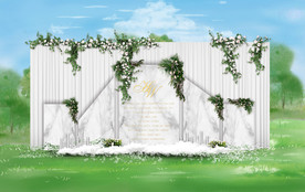 白色户外迎宾区