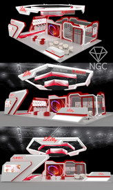 现代 科技 特装 展台