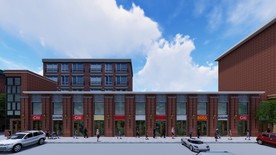 步行街铺面门头招牌效果图设计