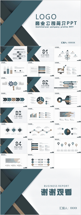 简约稳重大气时尚商务公司简介