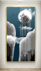 晶瓷晶贝山水玄关装饰画