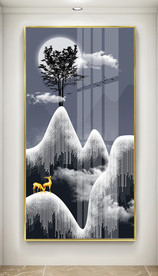 晶瓷晶贝山水玄关装饰画