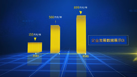 柱状图企业数据展示AE模板