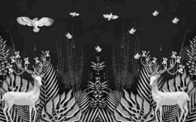 高清北欧背景墙画 TIF分层