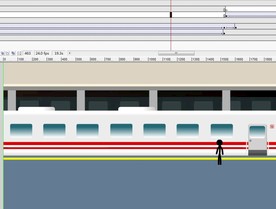 火柴人乘坐交通工具单车公交地铁