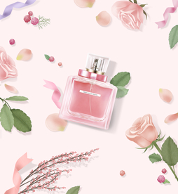 女士香水水绘海报设计