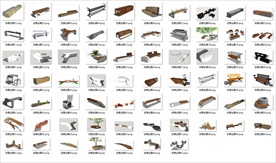 精选60个景观创意坐凳SU模型