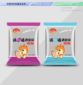 瓜蒌子包装 平面展开分层文件