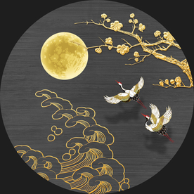 新古典国潮风背景墙装饰画