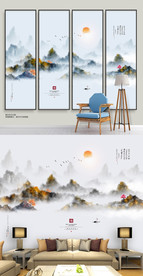 山峦 高山迷雾 装饰画