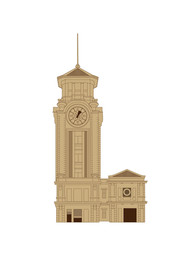 上海外滩钟楼线稿