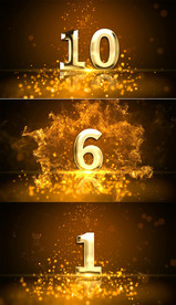 金色震撼大气倒计时AE模板