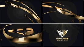 AE大气金属质感金色logo模