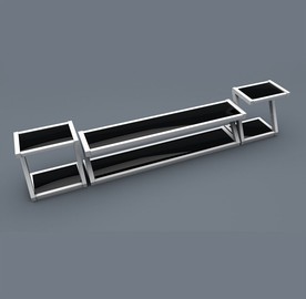 现代简约Z字电视柜模型