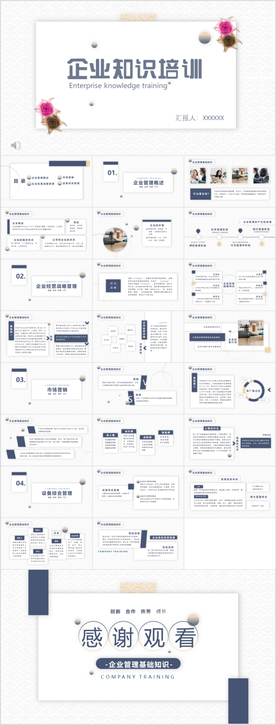 典雅大气商务企业管理知识培训