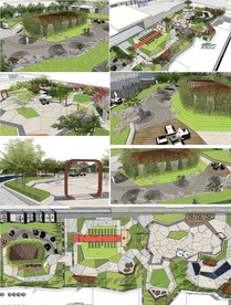 屋顶花园SU模型