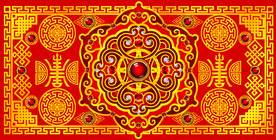 钻石红色民族舞台背景