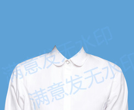 白色半身衬衫证件照正装