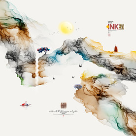 玄关壁画 电视背景画