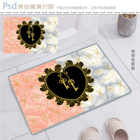 欧式轻奢大理石地垫设计