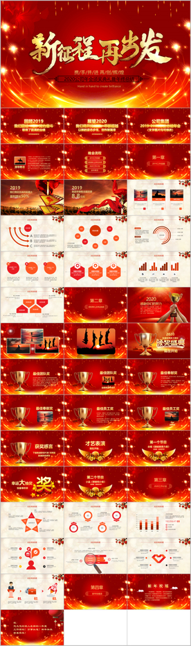 鼠年震撼年会誓师大会年会ppt