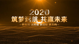 金色企业年会开场logoAE