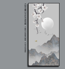 玄关花鸟画 山水花鸟仙玄关画
