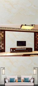 大理石质感客厅电视背景墙