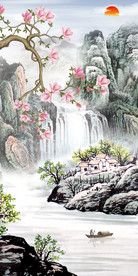 大气山水画高清图 tif分层