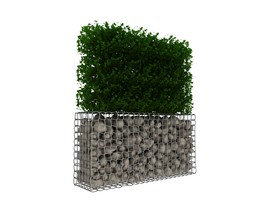 植物石子网墙3d模型