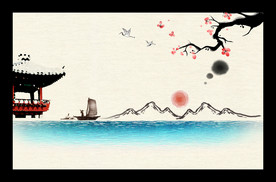 中国风电视背景墙