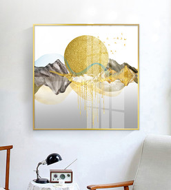 抽象意境山水画