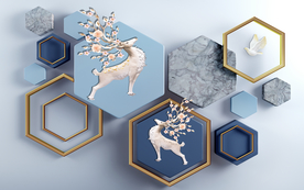 现代简约风糜鹿