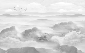 中式中国风山水画 TIF分层